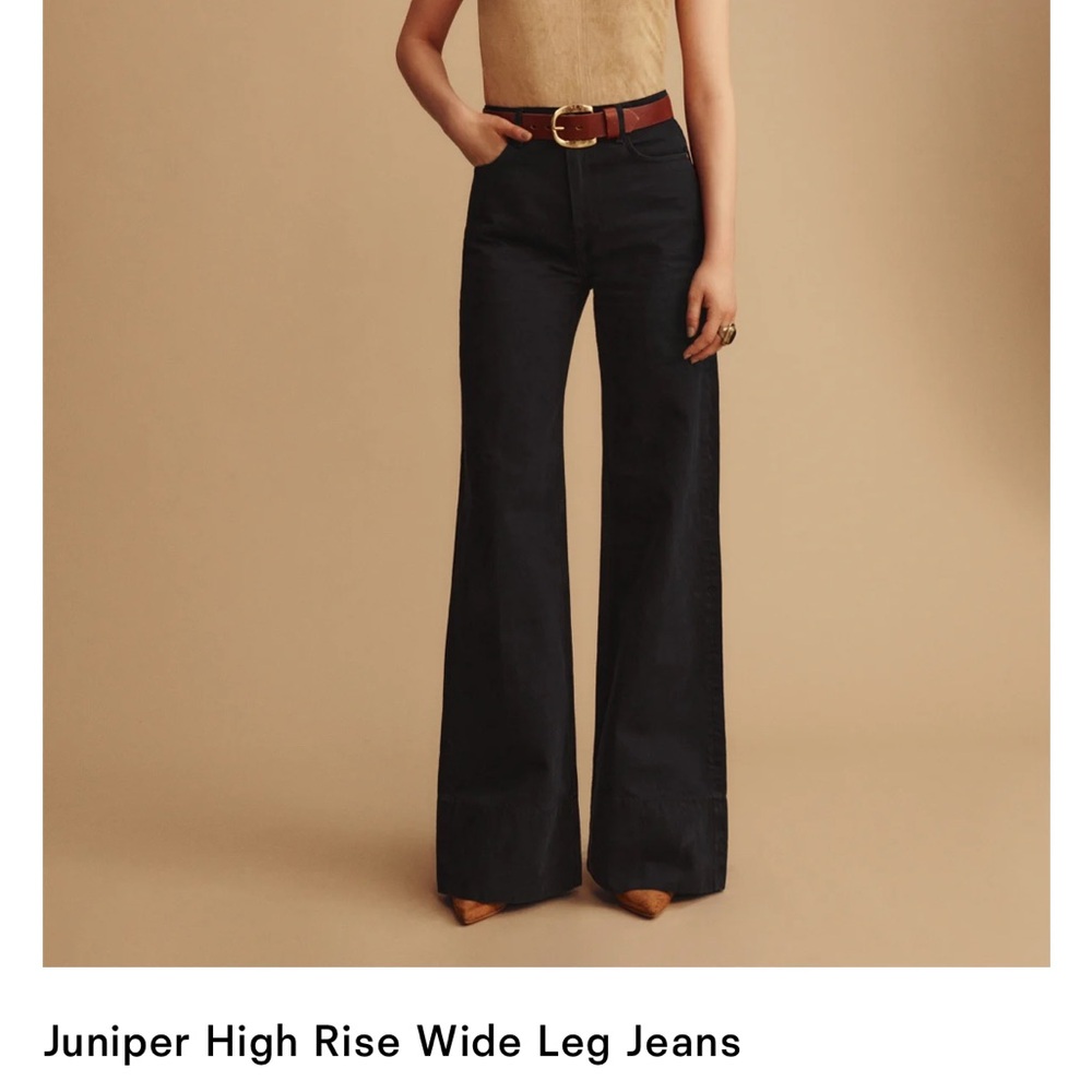Juniper high rise wide leg jeans in Cody (Black) from reformation
